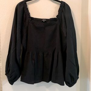 Madewell Women’s Lucie Long Sleeve Smocked Top Size 16